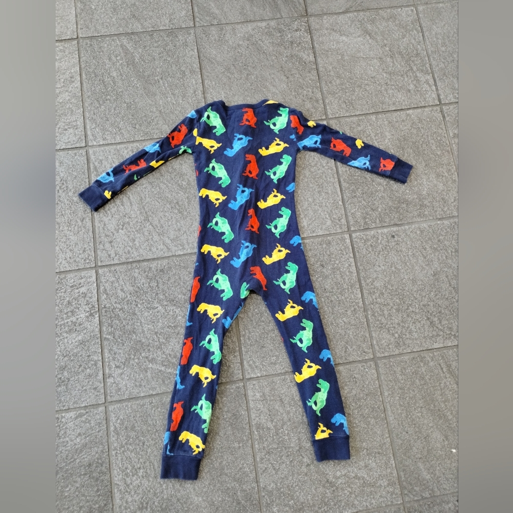 Old Navy 5T Colorful T-Rex 🦖 Fun Dinosaur Pattern footless pajamas - Picture 4 of 12